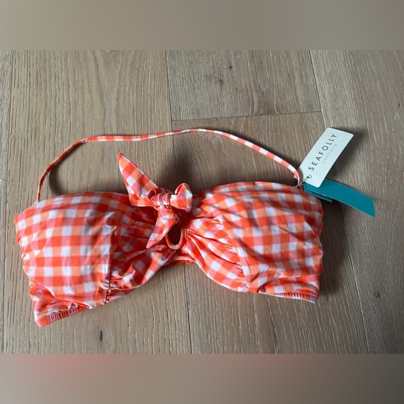 Seafolly Sophia Scarlet Bandeau Top Size US 8 *O24 - Picture 1 of 4